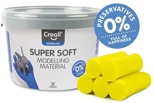 Creall modeling clay yellow - super soft clay 1750g bucket-2