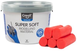 Creall modeling clay red - super soft clay bucket 1750g