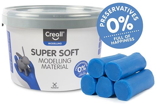 Creall modeling clay super soft blue - 1750 grams bucket clay-2
