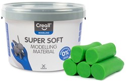 Creall modeling clay green - super soft clay bucket 1750 grams