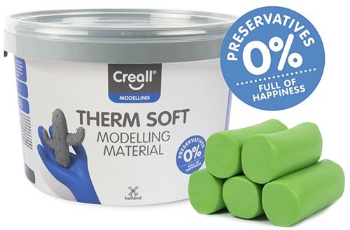 Creall clay - therm soft green - creative modeling clay for kids-2