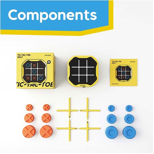 GiiKER Tic-Tac-Toe Bolt Spel - Geel-2