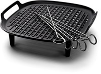 Philips Airfryer grill accessory XXL - grill plate and skewers - black