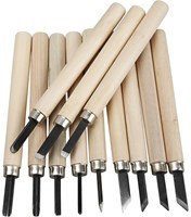 Creativ Company wood carving set - 12-piece tools for sculptures