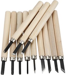 Creativ Company wood carving set - 12-piece tools for sculptures