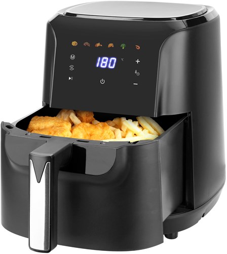 Daily Home hot air fryer 6 liter digital display PFAS-free black