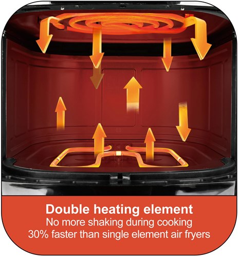 Daily Home hot air fryer 6 liter digital display PFAS-free black-3