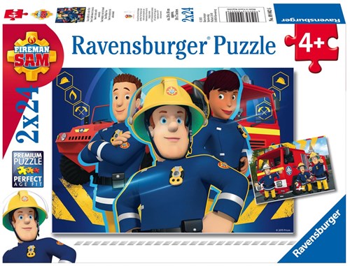 Ravensburger puzzle Fireman Sam kids puzzle 2x24 pieces cardboard