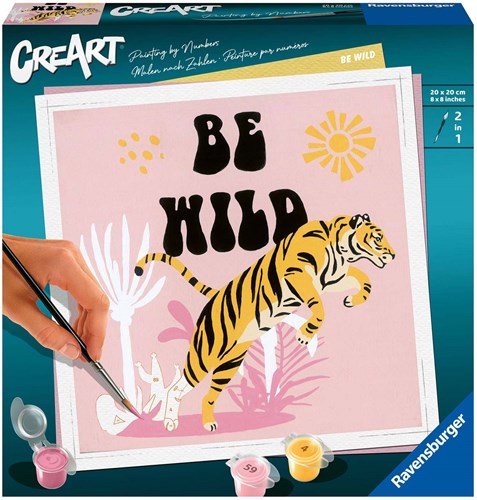 Paint by Numbers Be Wild creative painting kit for adults