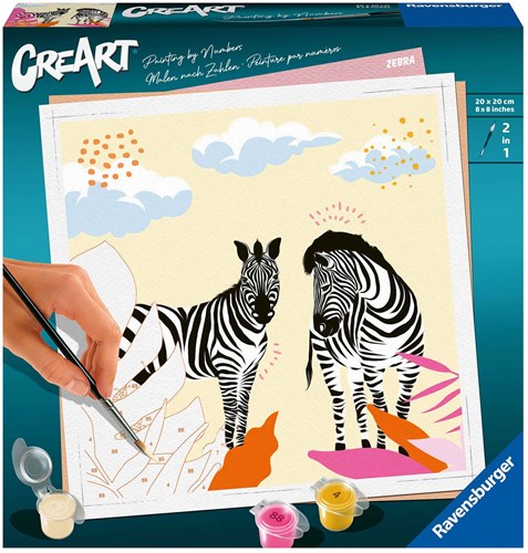 Paint by Numbers Zebra painting kit creative animal artwork