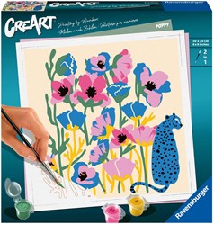 Paint by numbers flower painting set Poppy acrylic paint creative