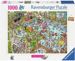 Ravensburger jigsaw puzzle Holiday Resort 3: The Pool - 1000 pieces cartoon puzzle