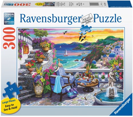 Ravensburger jigsaw puzzle Santorini sunset - 300 pieces puzzle adults