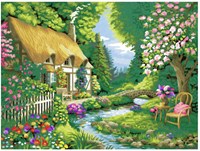 Ravensburger paint by numbers CreArt Cottage Garden painting kit-2