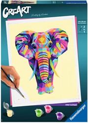 CreArt Schilderen op Nummer - Elephant