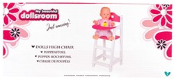 My Beautiful Dolls Room doll chair wooden white 22x27x53 cm doll furniture