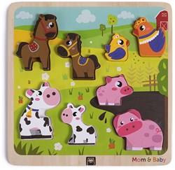 Mom & Baby Farm Animal Puzzle