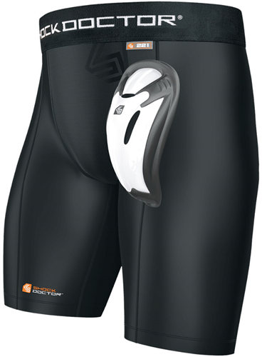 Shock Doctor compression short with Bio Flex Cup black S - sports protection