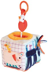 Lilliputiens activity cube farm with sounds and teether - educational toy