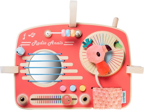 Lilliputiens activity panel wooden radio - educational baby playpen toy-2