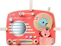 Lilliputiens activity panel wooden radio - educational baby playpen toy