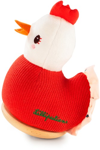 Lilliputiens wobble cuddly toy Paulette - soft rocking chicken toy