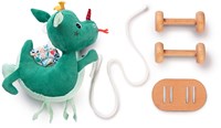 Lilliputiens pull-along toy - Dragon Joe wooden pull figure and cuddle toy-2