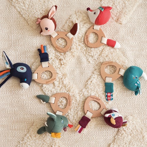 Lilliputiens wooden rattle eco Marius - sustainable baby toy FSC-3