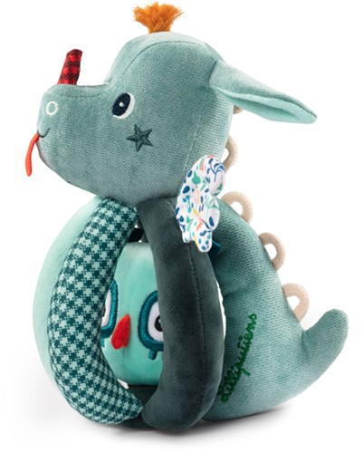 Lilliputiens handle rattle dragon Joe - baby toy with rattle sound-3