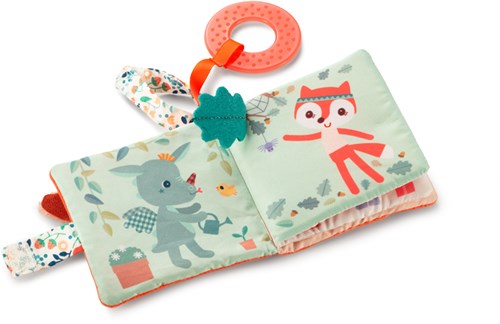 Lilliputiens soft baby look-and-play book Stella the fawn sensory toy-2