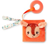 Lilliputiens soft baby look-and-play book Stella the fawn sensory toy
