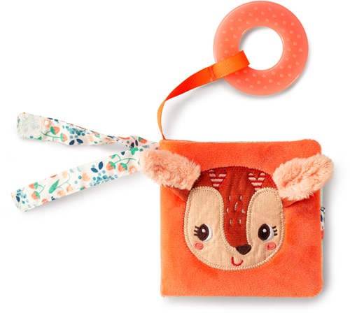Lilliputiens soft baby look-and-play book Stella the fawn sensory toy