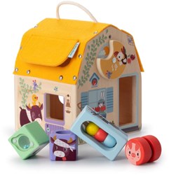 Lilliputiens wooden discovery house sounds and shapes farm toy