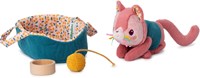 Lilliputiens cat plush Jeanne with basket - interactive toy-2