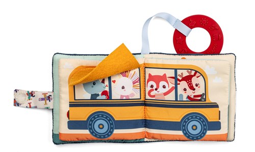 Lilliputiens baby activity book Jules the Dog - soft sensory book with teether-3