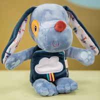 Lilliputiens cuddly toy Jules the Dog with glow-in-the-dark and fabric book-2
