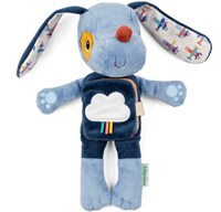 Lilliputiens cuddly toy Jules the Dog with glow-in-the-dark and fabric book