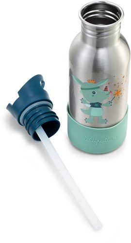 Lilliputiens Magic Joe 600ml kids water bottle - child-friendly bottle with straw-3