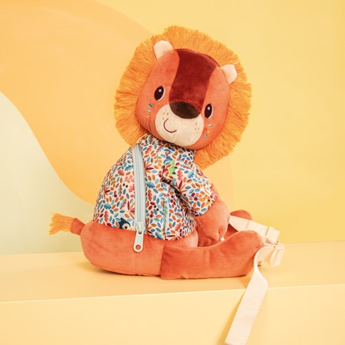 Lilliputiens backpack Jack the Lion - soft children's backpack with adjustable shoulder straps-2