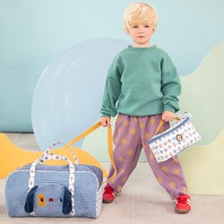 Lilliputiens kids toiletry bag Jules the Dog blue polyester travel accessory