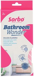 Sorbo microfiber bathroom anti-limescale cleaning cloth set 2 pieces