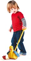 Quercetti push stick duck toy with sound - colorful walking fun-3