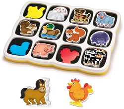 Quercetti Magnetic Farm Puzzle - Educational Toy - 12 Pieces