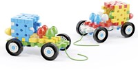 Quercetti building set pull vehicle - colorful construction toy-2