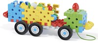 Quercetti building set pull vehicle - colorful construction toy-3