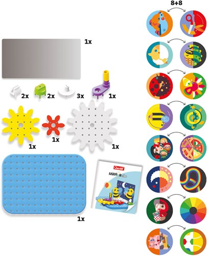 Quercetti gear set animals educational toy colorful for kids-2