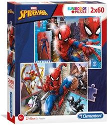 Clementoni puzzle Spider-Man 2x60 pieces - kids cardboard jigsaw