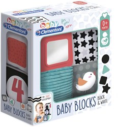 Clementoni baby blocks - soft plush black-white cubes for babies