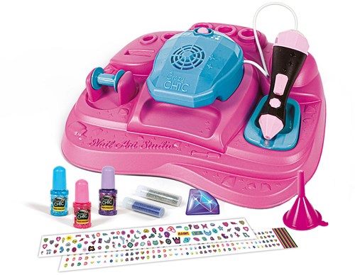 Clementoni Nail Studio - Crazy Chic Nail Art Studio for Kids with Glitter-2