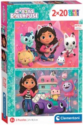 Clementoni Gabby's Dollhouse puzzle - kids jigsaw 2x20 pieces cardboard